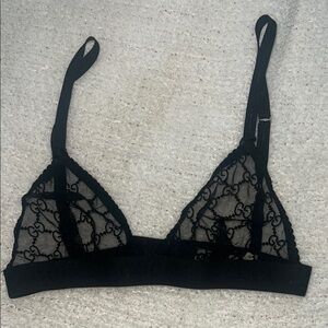 AUTHENTIC GUCCI tulle GG logo bra